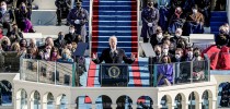 Joe Biden discursando na posse como presidente dos EUA.