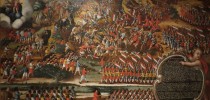 Ilustração em madeira da Batalha de Guararapes - observar as etnias nas forças brasileiras
