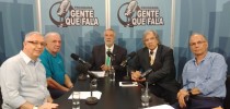 Programa Gente Que Fala - da esquerda para a direita: Fernando Pinheiro Pedro, Vitor Sapienza, Zancopé Simões, Faria Lima e Raul Jafet