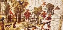 “Terra Brasilis” (1519). Mapa por Pedro Reinel e Lopo Homem, Atlas Miller, Biblioteca Nacional de Paris - Exploração do pau-brasil