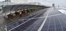 Cerca de 4.000 painéis solares, cobrindo uma área do tamanho de dois campos de futebol, foram instalados no local do desastre nuclear de 1986.