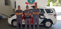 Ten Coronel Mário Alves, Major Guillon e 3º Sgt Aragão encarregado da ocorrência (da direita para esquerda) - foto PMSP
