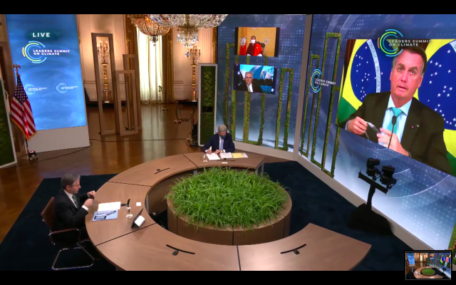 Bolsonaro discursa na Cúpula do Clima (Cupula do Clima/reprodução) 