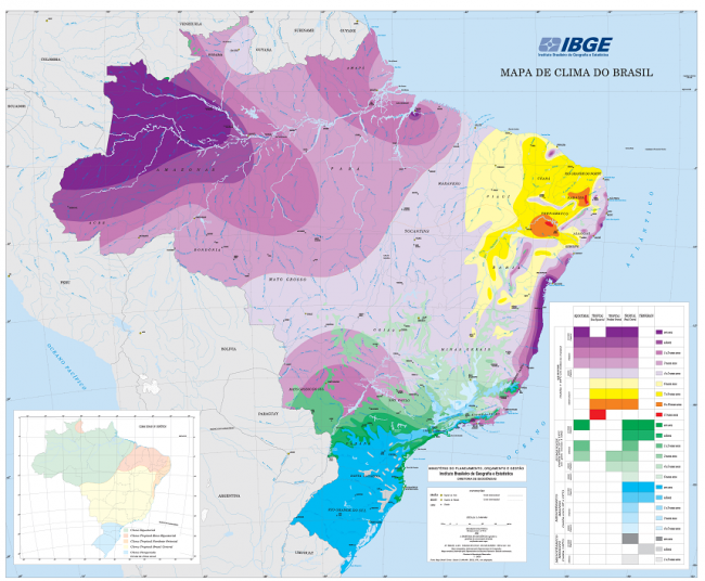 Mapa de clima ibge