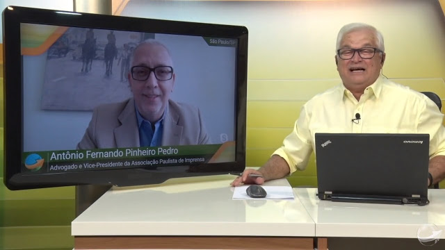Antonio Fernando Pinheiro Pedro e João Batista Olivi no Canal Notícias Agrícolas