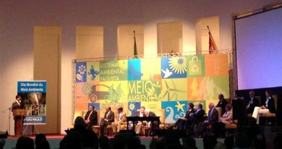 Evento que decretou o mico-leão-preto como patrimônio ambiental paulistano, em 5 de junho de 2014.