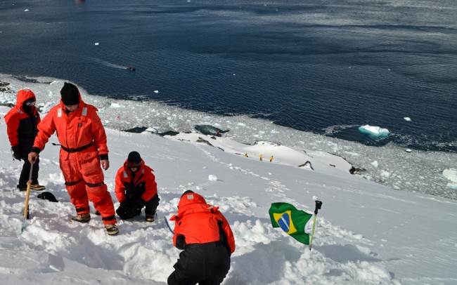 Cientistas brasileiros na Antártida