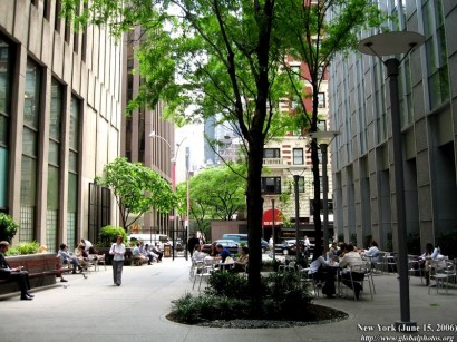 Pocket park em Nova York - imagem reproduzida da internet.