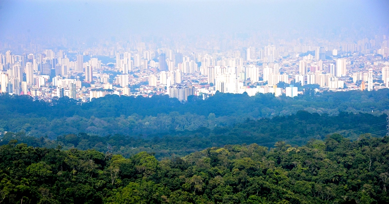 São Paulo é um laboratório do mundo real para estudo do comportamento humano na bomba de combustíveis e poluição do ar urbana. Na foto, mirante da capital paulista – Foto: Cecília Bastos/USP Imagens